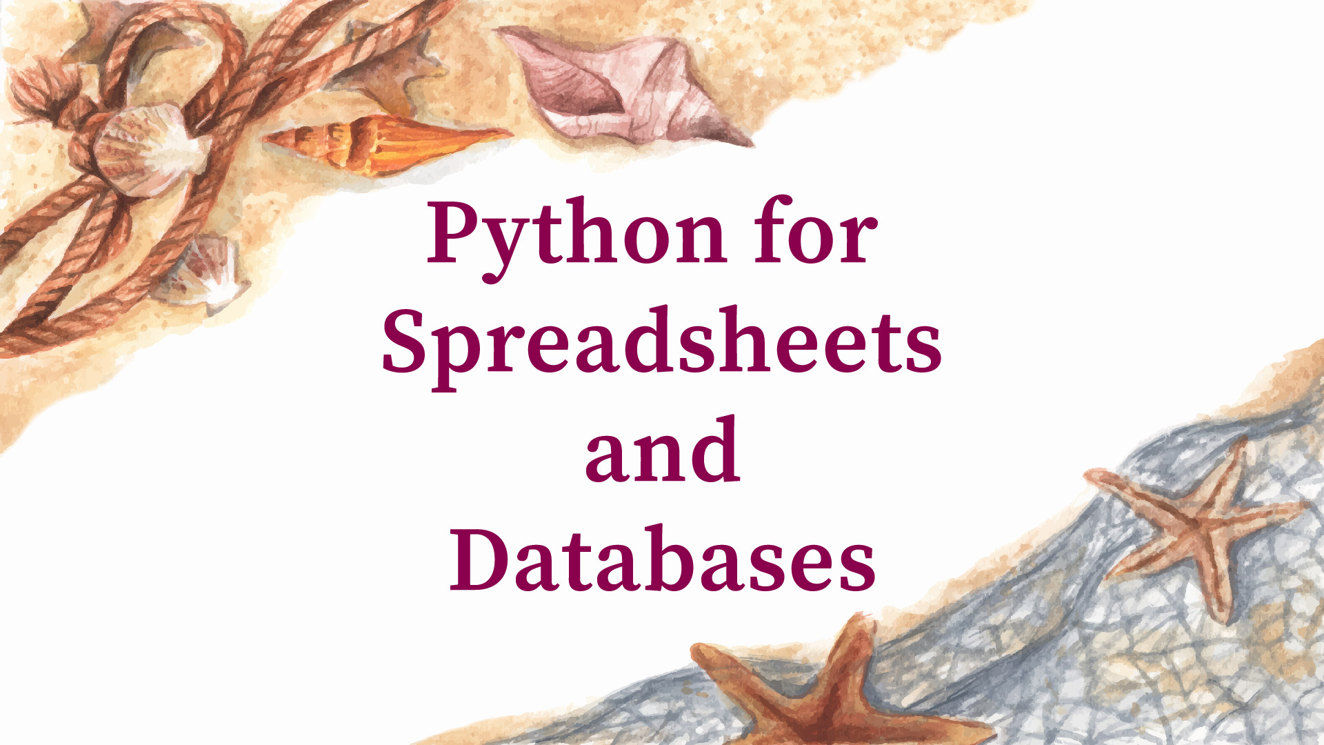 Python for spreadsheets and databases